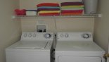 Villa rentals in Orlando, check out the Laundry room with ample pool towels
