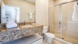 Ensuite bathroom #4 with walk-in shower, single sink & WC with this Orlando Townhouse for rent direct from owner