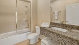 Spacious rental Magic Village Resort Townhouse in Orlando complete with stunning Ensuite bathroom #3 with bath & shower over, single vanity & WC