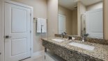 Spacious rental Magic Village Resort Townhouse in Orlando complete with stunning Master #2 ensuite bathroom with walk-in shower. his & hers sinks & WC