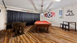 Spacious rental Highlands Reserve Villa in Orlando complete with stunning Games room with slate pool table & table foosball