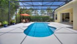 Spacious rental Highlands Reserve Villa in Orlando complete with stunning Pool deck with privacy hedges to both sides ensuring maximum privacy