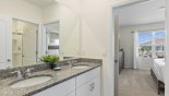 Jack & Jill bathroom #3 with his & hers sinks and separate walk-in shower room with WC from St Lucia 1 Villa for rent in Orlando