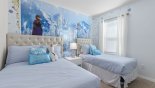 Bedroom #4 with Frozen theming featuring a full sized & twin bed from St Lucia 1 Villa for rent in Orlando