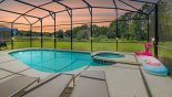 Villa rentals in Orlando, check out the West facing pool& spa with conservation woodland views -  for great sunsets