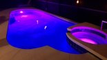 LED colour changing lighting in pool & spa from Watersong Resort rental Villa direct from owner