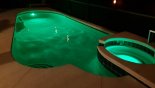 LED colour changing lighting in pool & spa with this Orlando Villa for rent direct from owner