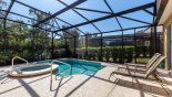 Pool deck with 3 sun loungers with this Orlando Villa for rent direct from owner
