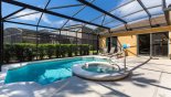 Villa rentals in Orlando, check out the Pool deck enjoys privacy hedging to both sides