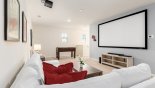 Spacious rental Solterra Resort Villa in Orlando complete with stunning Entertainment loft with comfortable seating to watch a movie