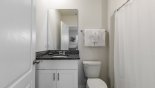 Spacious rental Solterra Resort Villa in Orlando complete with stunning Ensuite bathroom #3 with bath & shower over, single sink and WC