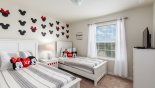 Mickey & Minnie themed twin bedroom #4 with this Orlando Townhouse for rent direct from owner