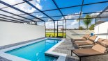 Spacious rental Solterra Resort Townhouse in Orlando complete with stunning North-west facing pool with lake views