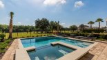 Sunny north-east facing pool & spa with golf course views - www.iwantavilla.com is the best in Orlando vacation Villa rentals
