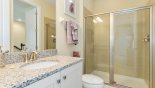 Orlando Villa for rent direct from owner, check out the Jack & Jill bathroom #5 with walk-in shower, WC & single sink