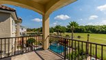 Orlando Villa for rent direct from owner, check out the Private balcony to master bedroom #1 with views over pool and golf course beyond