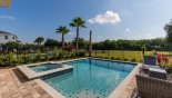 Extended pool deck gets the sun all day from Reunion Resort rental Villa direct from owner