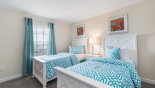 Bedroom #2 with twin sized beds from Beach Palm 3 Townhouse for rent in Orlando