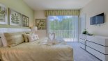Master bedroom with wall mounted LCD cable TV from Serenity / Retreat Silver Creek rental Townhouse direct from owner