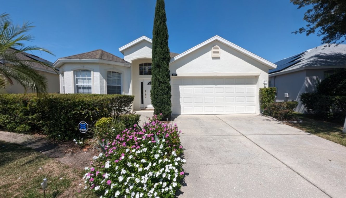 View of villa from street