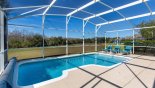 West facing pool with stunning conservation woodland views -  for great sunsets with this Orlando Villa for rent direct from owner