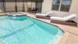 Pool deck with 2 x luxury sun loungers from Solterra Resort rental Villa direct from owner