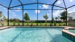 Spacious rental Solterra Resort Villa in Orlando complete with stunning NW facing pool & spa with open views