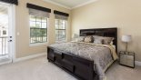 Villa rentals near Disney direct with owner, check out the Master bedroom #3 with king sized bed & private balcony to front aspect