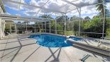 Villa rentals near Disney direct with owner, check out the Pool deck with 8 sun loungers & patio table & 4 chairs