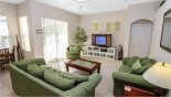 Family room with views & direct access onto pool deck from Highlands Reserve rental Villa direct from owner