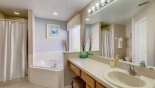 St Vincent Sound 2 Villa rental near Disney with Master ensuite bathroom #1 with bath, walk-in shower, single sink & WC