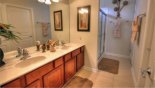 Spacious rental Windsor Hills Resort Villa in Orlando complete with stunning Master 1 ensuite bathroom with large walk-in shower, his & hers sinks and separate WC