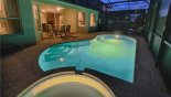 Villa rentals near Disney direct with owner, check out the Pool deck at night with underwater lighting