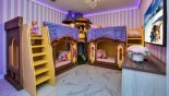 Fiji 1 Villa rental near Disney with Ground floor bedroom #7 with Rapunzel theming - sleeps 4 children