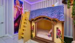 Villa rentals in Orlando, check out the Rapunzel themed bedroom #7