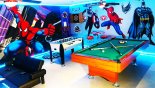 Spacious rental Windsor Hills Resort Villa in Orlando complete with stunning Superheroes themed games room  with pool table, table foosball, air hockey and  PS4 gaming station with large screen