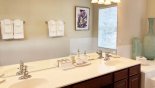 Villa rentals near Disney direct with owner, check out the Master #1 ensuite bathroom with his & hers sinks