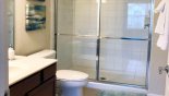 Brentwood 1 Villa rental near Disney with Master #2 ensuite bathroom with  walk-in shower. single sink &  WC