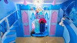 Bedroom #5 with Disney Frozen theming - castle bunk beds will thrill any Frozen fan from Windsor Hills Resort rental Villa direct from owner