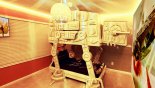 Villa rentals near Disney direct with owner, check out the Bedroom #3 with Star Wars theming including an AT-AT Walker bunk bed - WOW