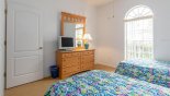Villa rentals near Disney direct with owner, check out the Twin bedroom #3 with LED cable TV
