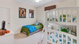Bedroom #3 with twin sized bed and bunk beds dual twin) - sleeps 3 children from Highlands Reserve rental Villa direct from owner
