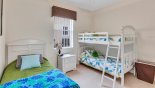 Orlando Villa for rent direct from owner, check out the Bedroom #3 with twin sized bed and bunk beds dual twin) - sleeps 3 children