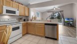 Villa rentals near Disney direct with owner, check out the Fully fitted kitchen with everything you could possibly need provided - viewed towards family room