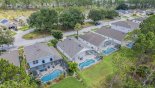 Villa rentals in Orlando, check out the Aerial view of villa and street scene