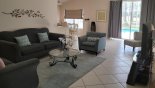 Living room viewed from entrance foyer with this Orlando Villa for rent direct from owner