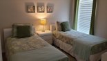 Bedroom #3 with twin sized beds from Newton 1 Villa for rent in Orlando