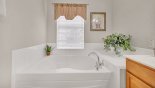 Master ensuite bathroom #1 with large bath from Brentwood 11 Villa for rent in Orlando