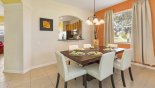 Dining area with table & 6 chairs with this Orlando Villa for rent direct from owner