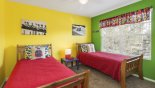 Lego themed bedroom #4 with twin sized beds from Brentwood 6 Villa for rent in Orlando
